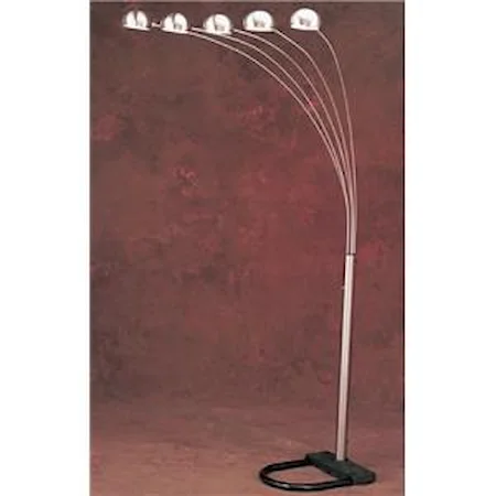 Contemporary 5 Arm Arch Floor Lamp